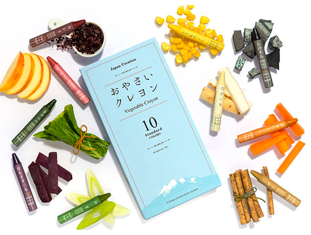 crayons de couleur végétaux